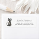 Search for cat return address labels Animal lover