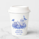 Search for white paper cups blue and white