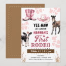 Search for western girl birthday invitations Rodeo