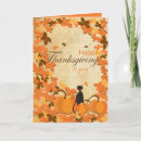 Search for cat thanksgiving cards Leaves