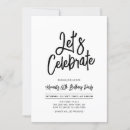 Search for lets celebrate birthday invitations Black and white