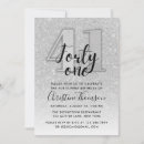 Search for 41st birthday invitations Modern
