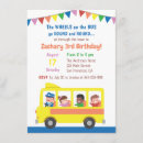 Search for wheels on the bus birthday invitations Kids