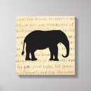 Search for elephant canvas prints Silhouette