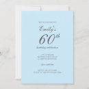 Search for elegant blue 60th birthday invitations Simple