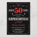 Search for cheers to 50 years invitations Black and white