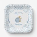 Search for blue and white rabbit plates Watercolor
