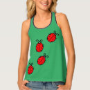 Search for bugs all over print womens tank tops lady bug