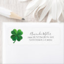 Search for shamrock return address labels Four leaf clover