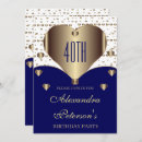 Search for royal blue and white birthday invitations Modern
