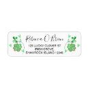 Search for shamrock return address labels Four leaf clover