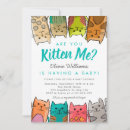Search for cat baby shower invitations Kitty