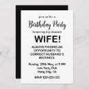 Search for wife birthday invitations Humor