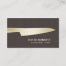 Search for knife business cards Chef