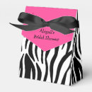 Search for hot pink and black favor boxes Zebra