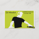 Search for lime green business cards Dj