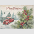 Search for red truck tissue paper Vintage
