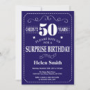 Search for surprise 50th birthday invitations Navy blue