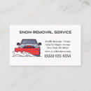 Search for snow removal business cards Plowing