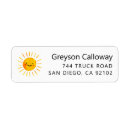 Search for sunshine return address labels Baby shower