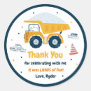 Search for construction stickers Digger birthday