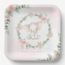 Search for elephant baby shower plates Little peanut