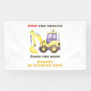 Search for construction birthday banners Close the road