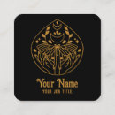 Search for crescent moon business cards Gold
