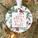 Search for red cardinal bird ornaments Greenery