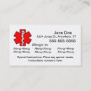 Search for food allergy business cards Identification