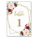 Search for burgundy table cards Gold