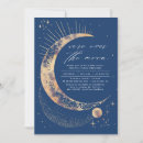 Search for moon and stars baby boy shower invitations Over the moon