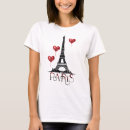 Search for paris france womens tshirts Black