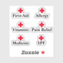 Search for medical stickers Red