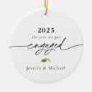 Search for first home ornaments Engagement keepsake