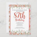 Search for 87th birthday invitations Eighty seventh birthday