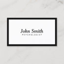 Search for psychologist business cards Plain