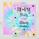 Search for tie dye party invitations Girl