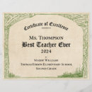 Search for teacher appreciation certificate Certificate of excellence