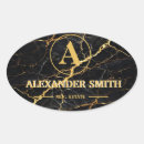 Search for gold and black oval stickers Business