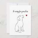 Search for pet loss cards Grieving pet owner