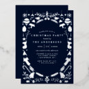 Search for blue and silver christmas invitations Winter