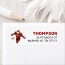 Search for superhero return address labels Iron man