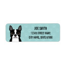 Search for boston terrier return address labels Black and white dog