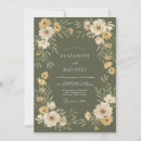 Search for olive green gold wedding invitations Floral