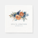 Search for navy and orange napkins Botanical