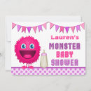 Search for monster baby shower invitations Cute monsters