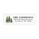 Search for evergreen tree return address labels Rustic