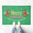 Search for christmas gingerbread doormats Green