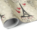 Search for paris wrapping paper Red